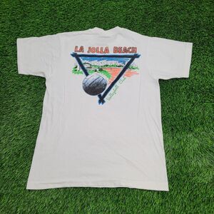 Vintage La-Jolla Volleyball Shirt Womens Large 19x26 USA
